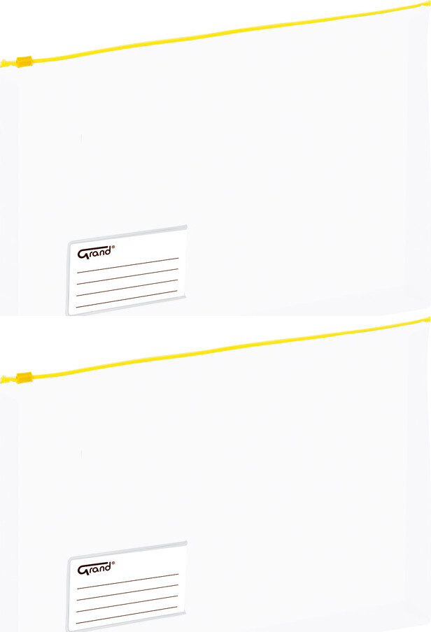 2x Koszulka z suwakiem Grand EC011B, A4, żółty