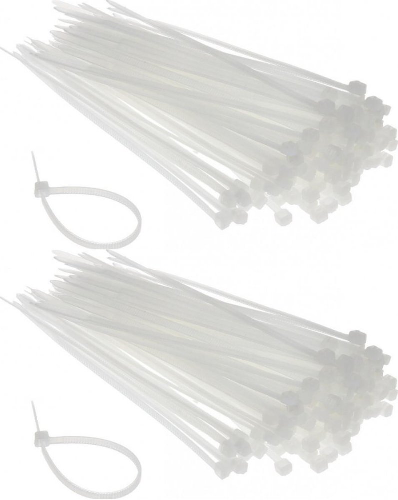 2x Opaska zaciskowa Erko, 4.8x430mm, 100 sztuk, biały