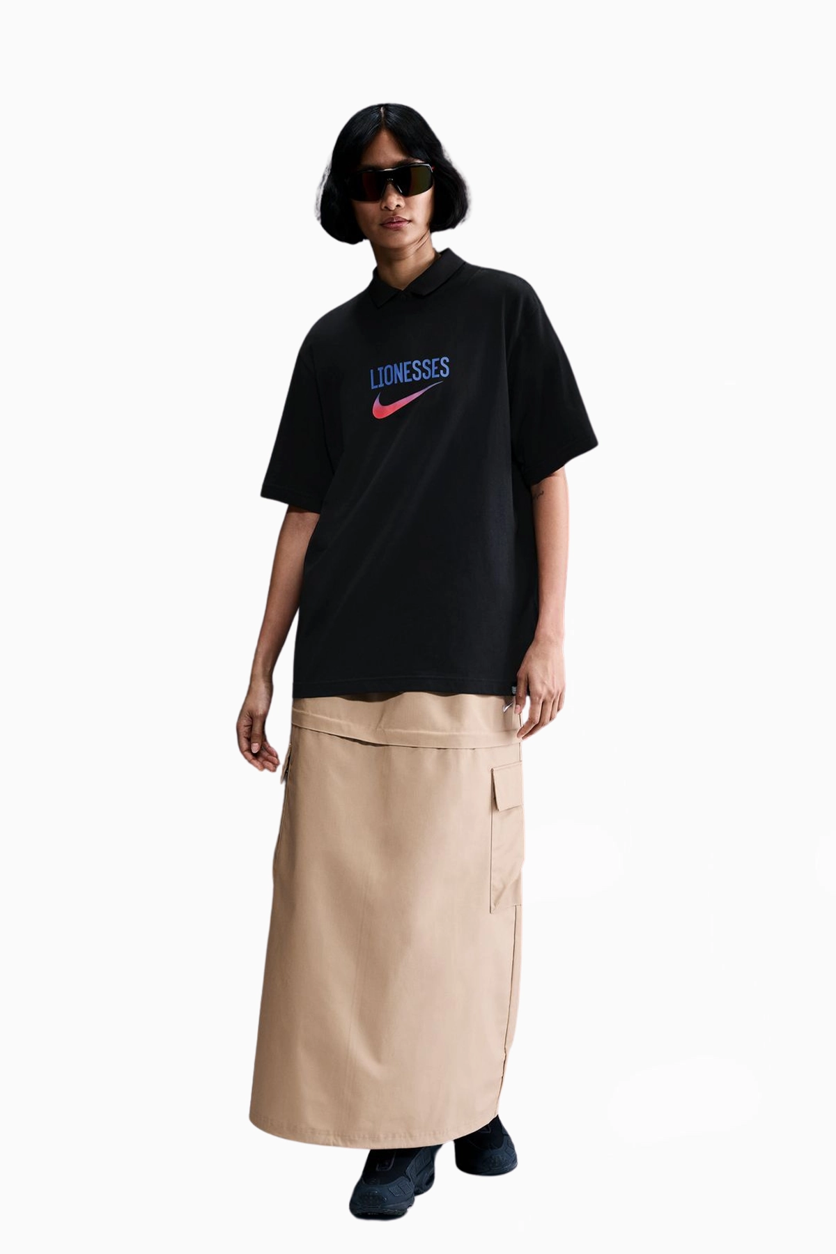 Koszulka Reprezentacji Anglii Nike 2025 Crest Tee Damska - Czarny