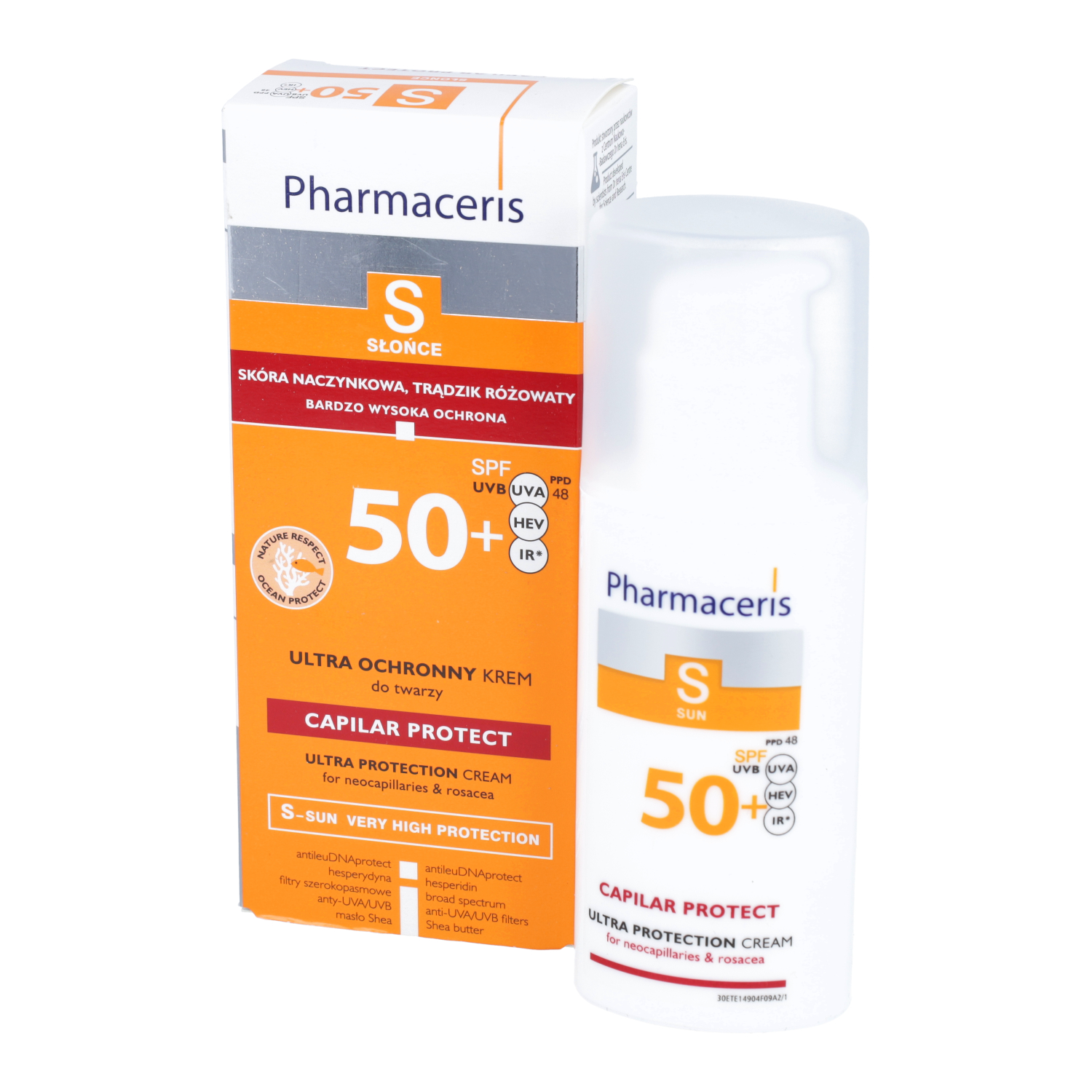 Pharmaceris s capilar protect - ultra ochronny krem dla skóry naczynkowej i z trądzikiem różowatym spf 50+, 50 ml