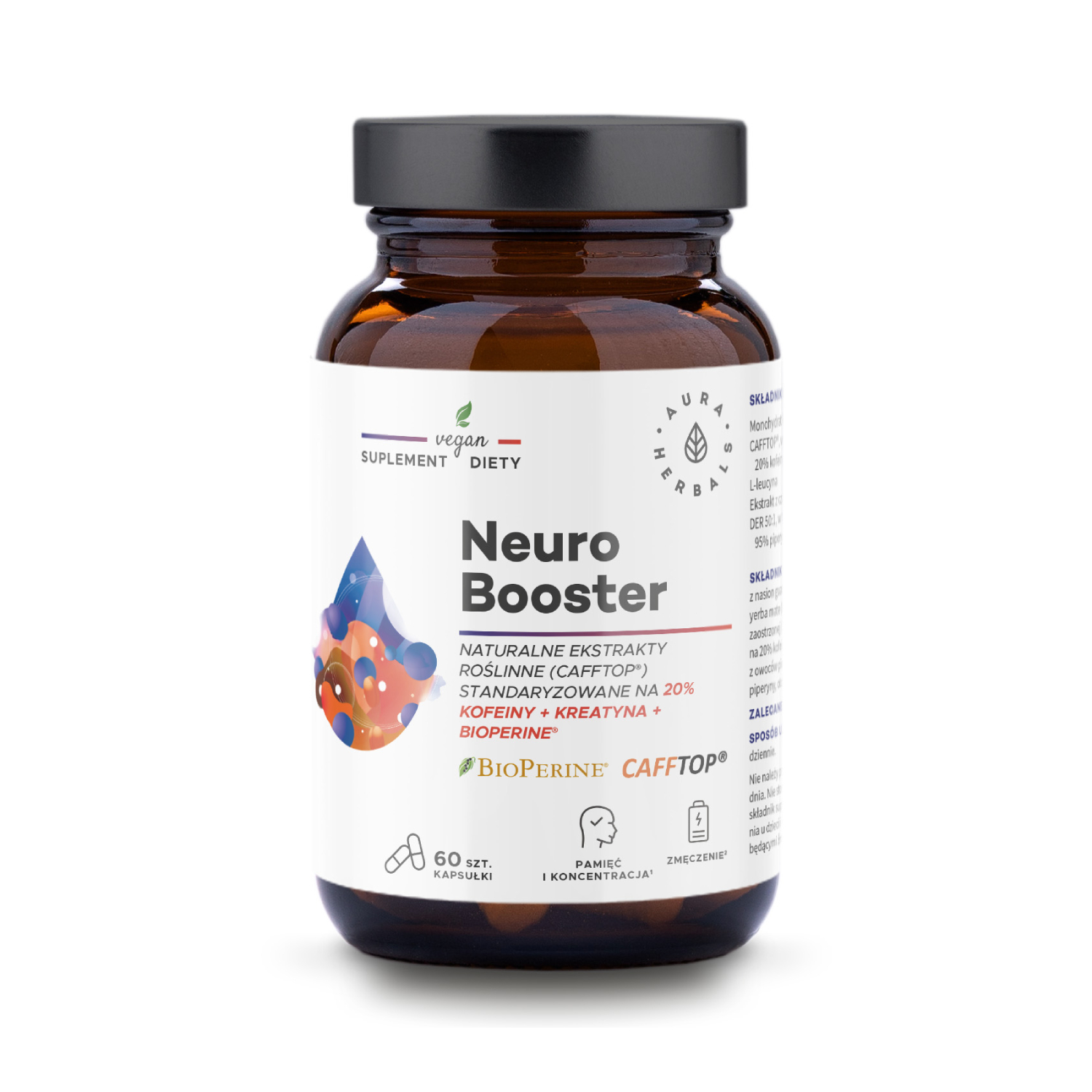 Aura herbals, neuro booster, 60 kapsułek