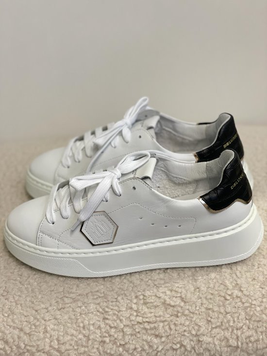 Sneakersy SN40 Biały/ Czarny tłoczona wada