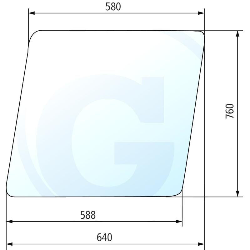 Szyba drzwi górna Belarus MTS 80 920 80-6700011-03
