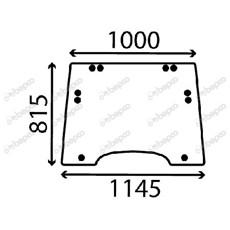 Szyba przednia uchylna New Holland T5000 CASE 87580303 CNH