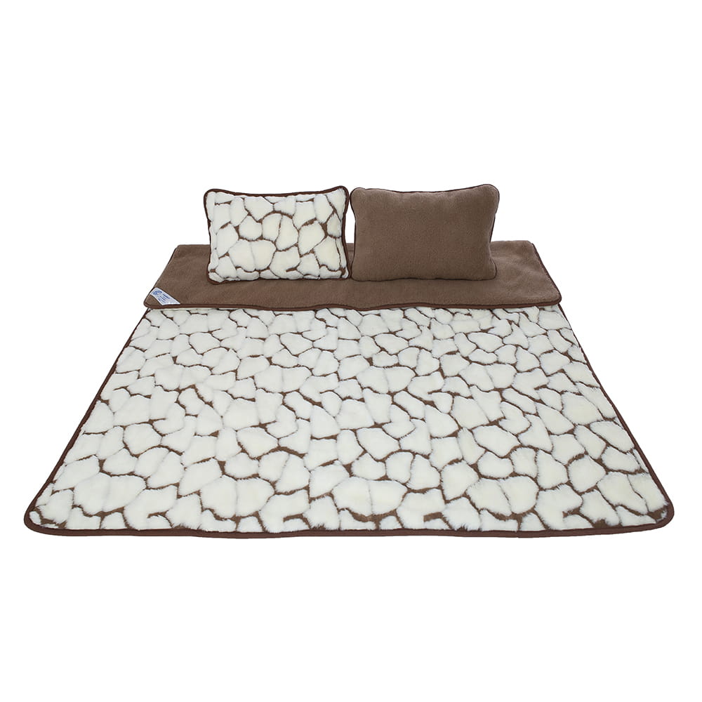 pościel camel ciemny/kaszmir giulia (kołdra 160x200, 2x poduszka 45x75) (+-5cm)