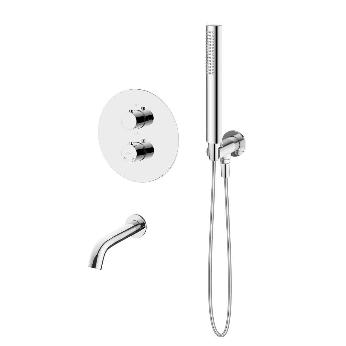 Darmowa Dostawa - Zestaw wannowo-prysznicowy podtynkowy termostatyczny chrom Oltens Katla 36610100