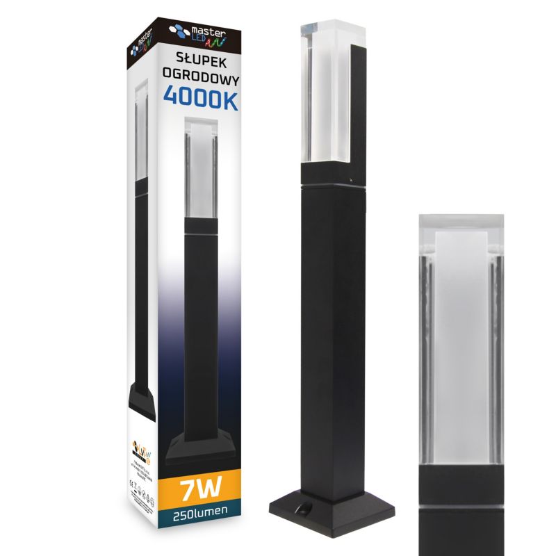 Lampa ogrodowa LED MasterLED Lora 7W 50cm IP54 czarna 1 szt.