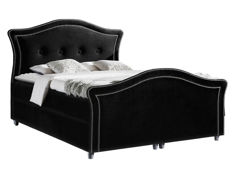 Łóżko kontynentalne MIRJAN 24 Bedran Lux 200x200 czarny 1 szt.