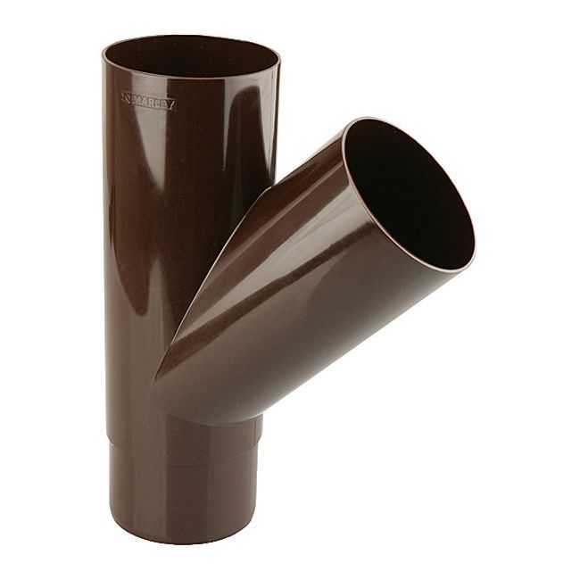 Trójnik rynnowy Marley 53/53 mm brązowy