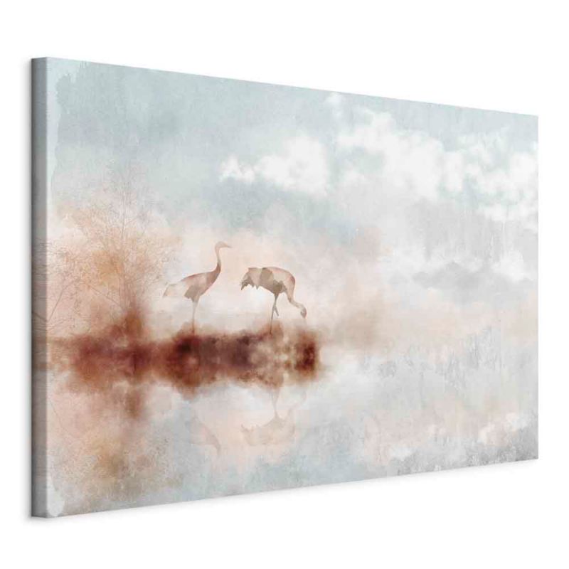 Obraz Artgeist Żurawie o poranku 30 x 20 cm płótno włoskie 1 szt
