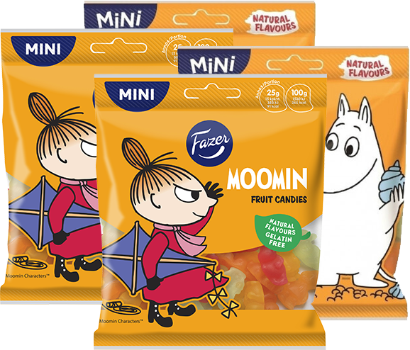 4x Żelki Fazer Moomin, owocowy, 80g