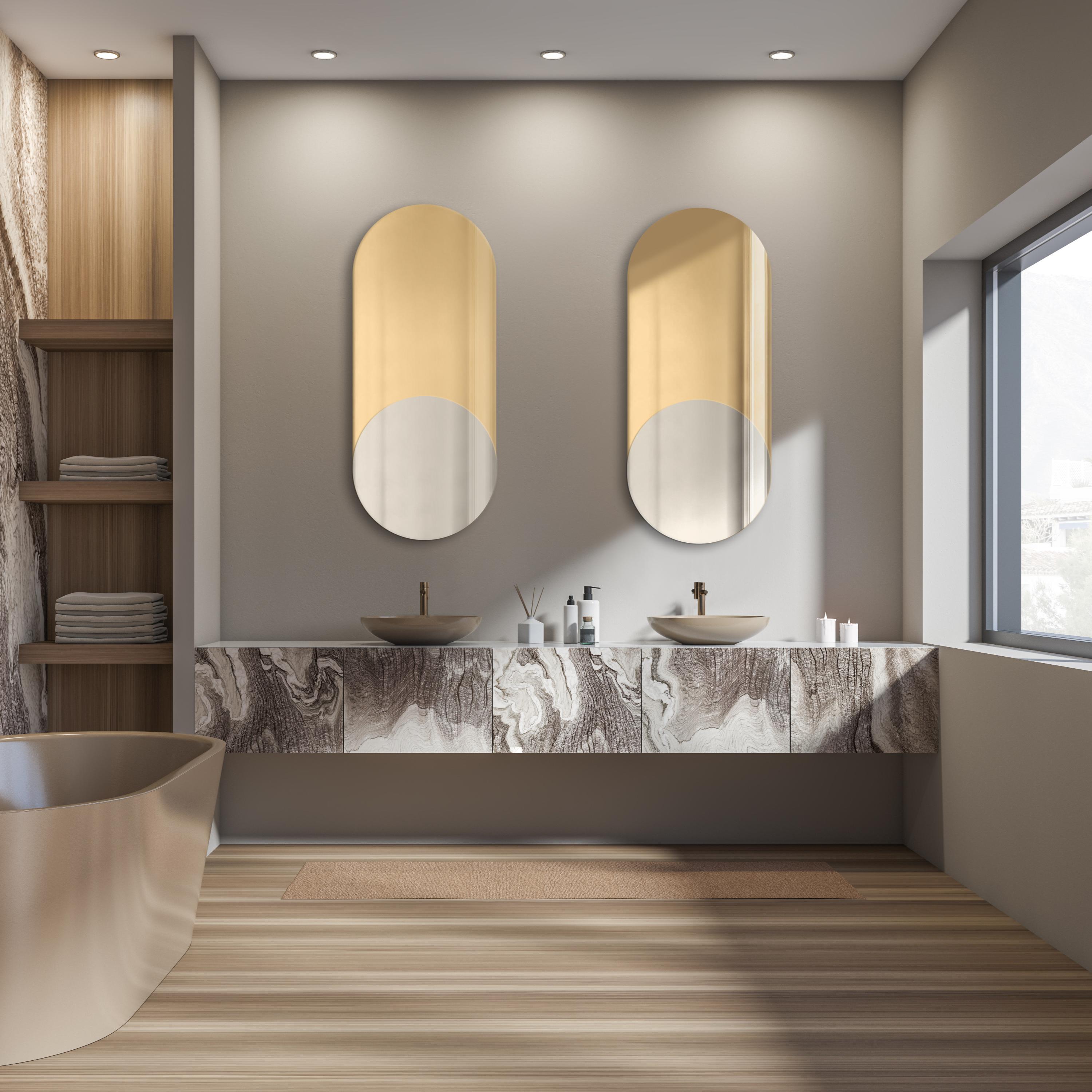 Guarda Carini Gold lustro 50x100 cm złoty/srebrny TOS-CAR-GOLD-50x100