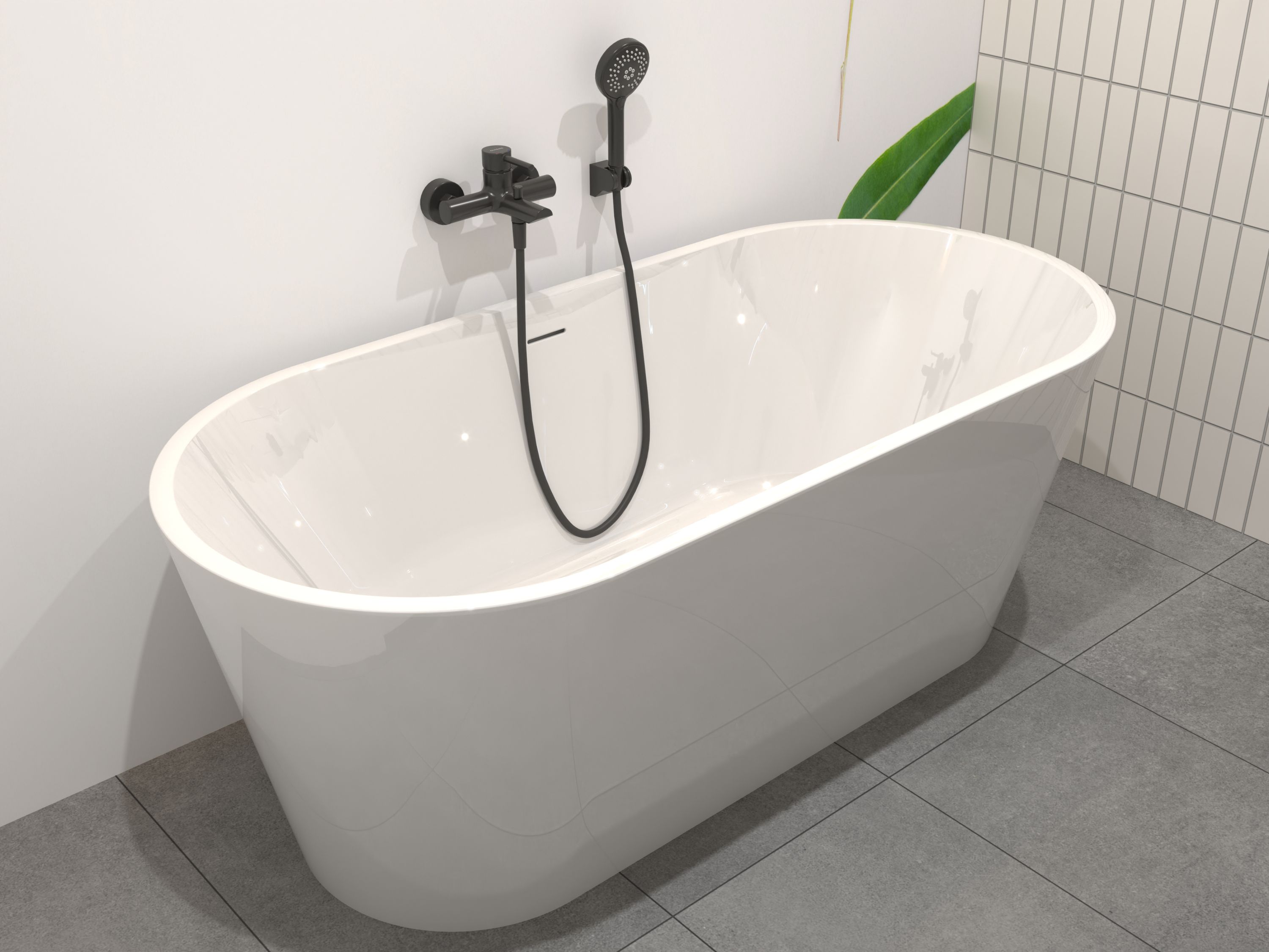 Hagser Lisa bateria wannowo-prysznicowa ścienna czarny mat HGR70000034 - Wysyłka w 24h