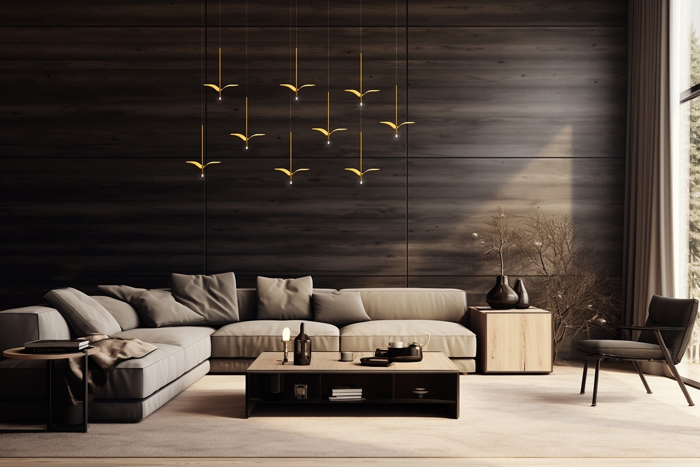 Moosee Gavi lampa wisząca 1x5 W złota MSE1501100340