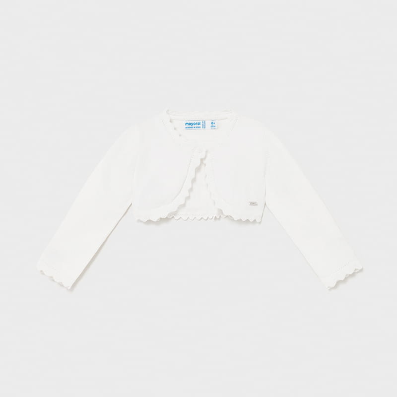 MAYORAL 306 Bolerko dla dziewczynki białe
