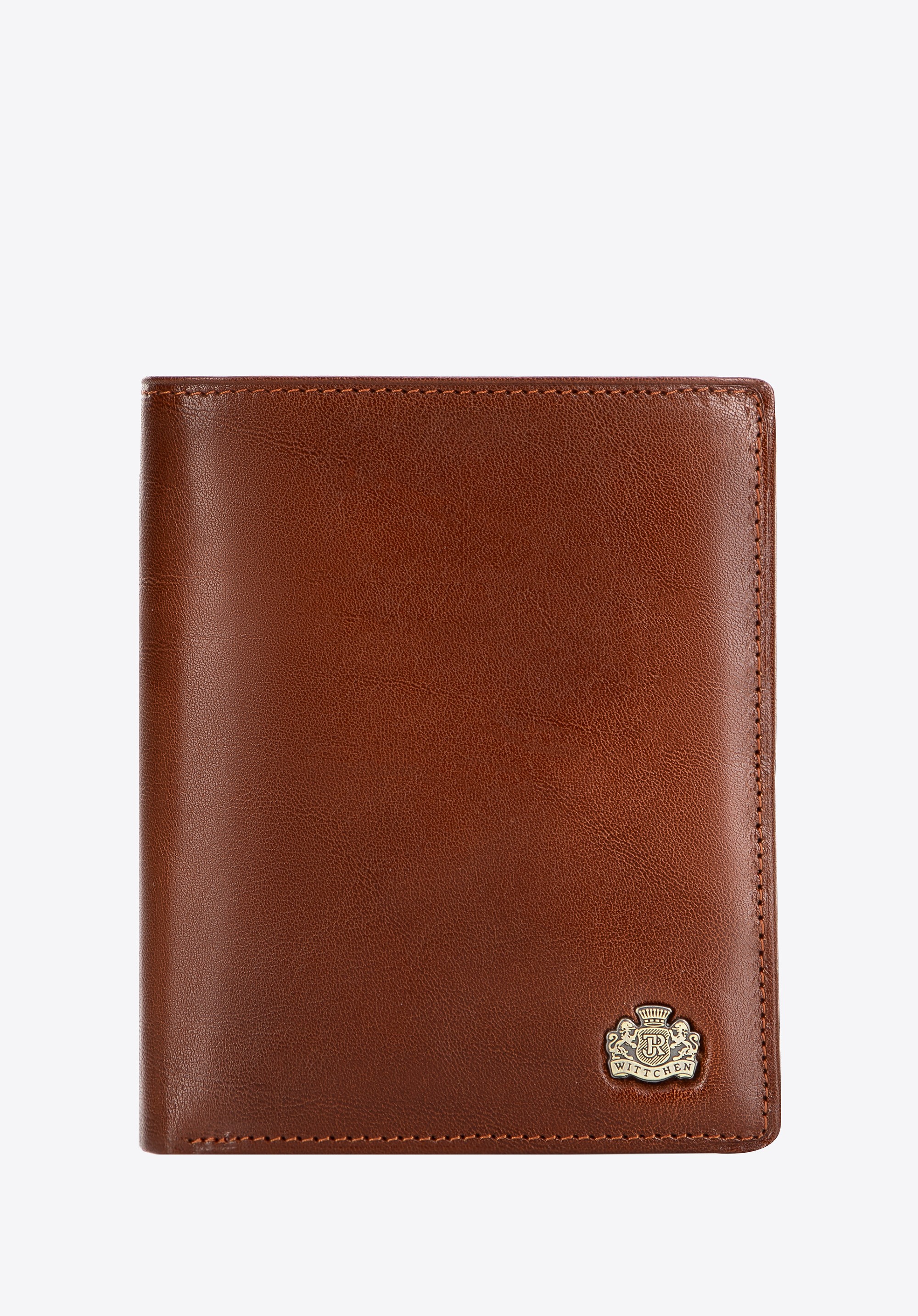 Męski portfel skórzany rozkładany duży jasny brąz