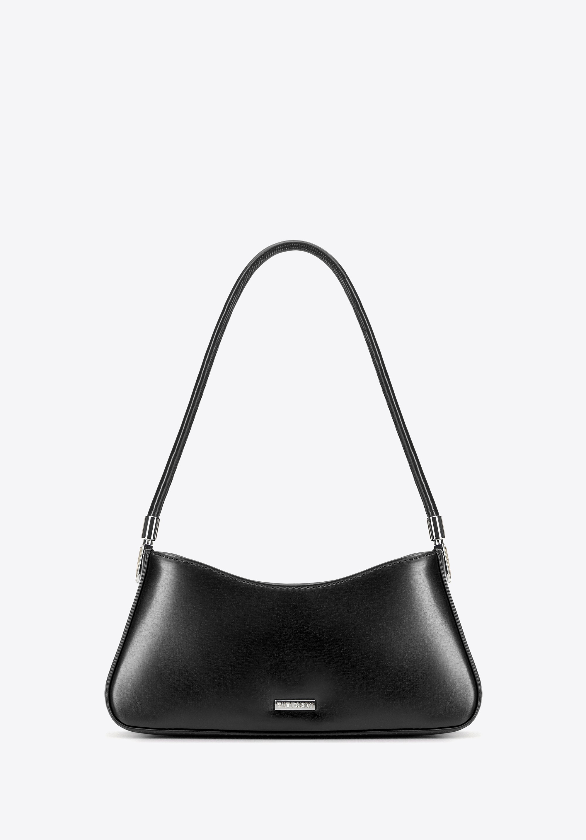 Damska torebka bagietka z imitacji skóry czarna