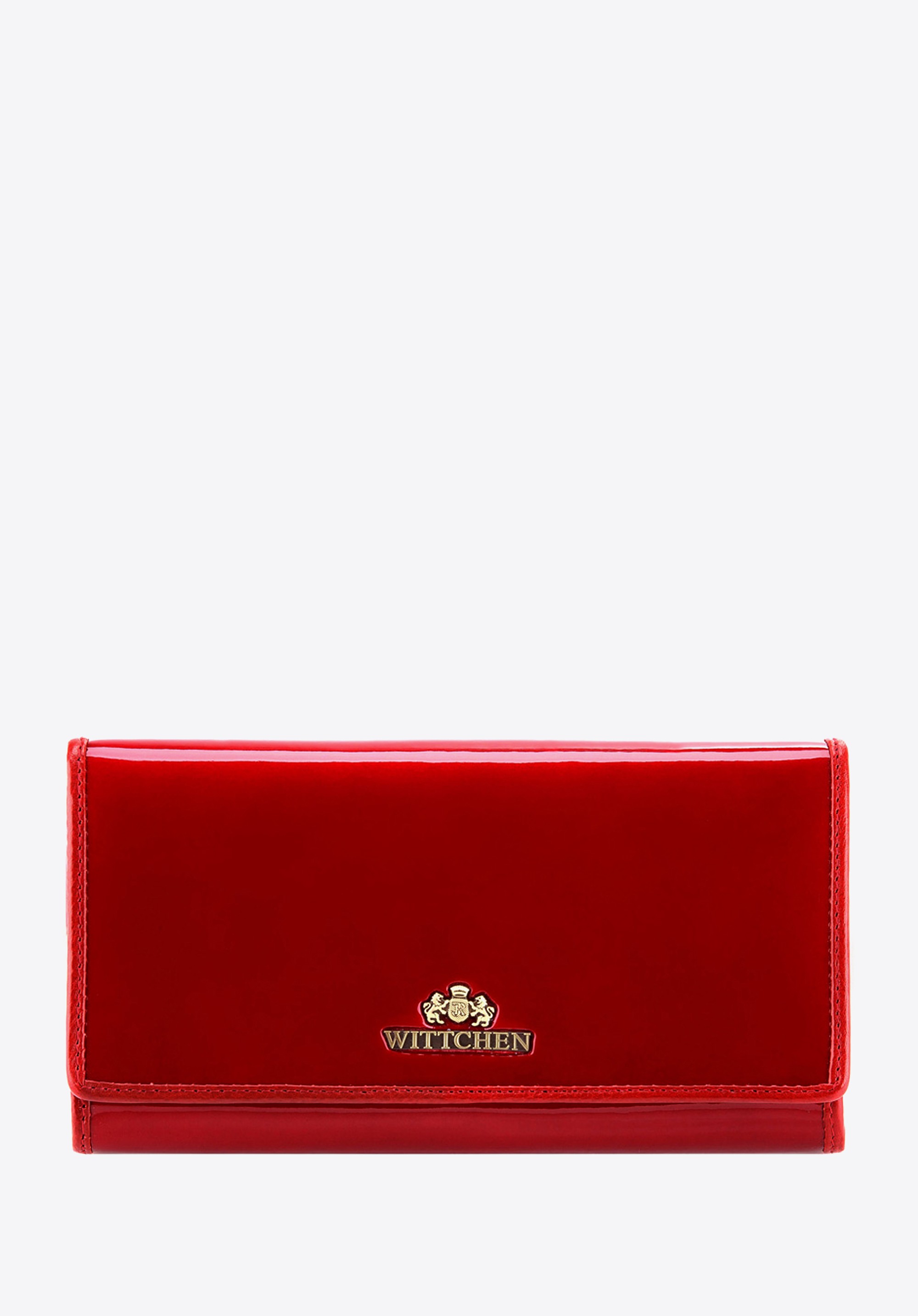 Damski portfel ze skóry lakierowany poziomy