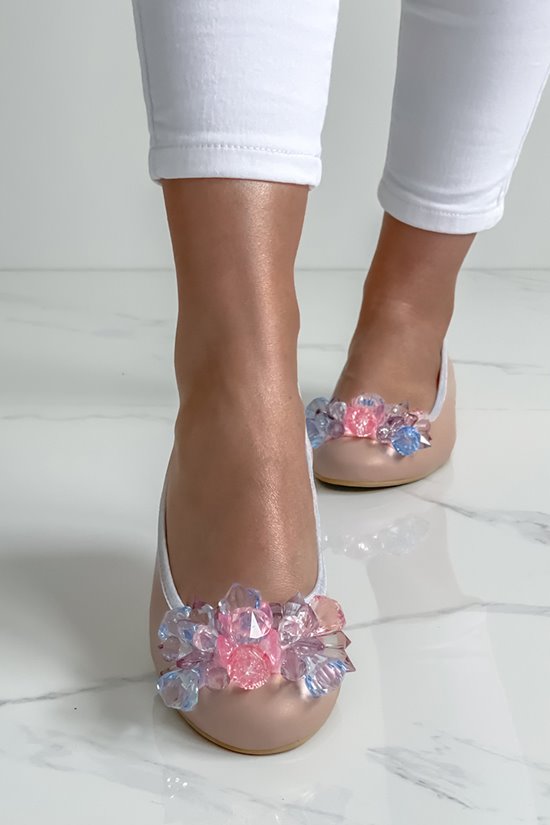 Baleriny damskie 92/117 Nude / róż