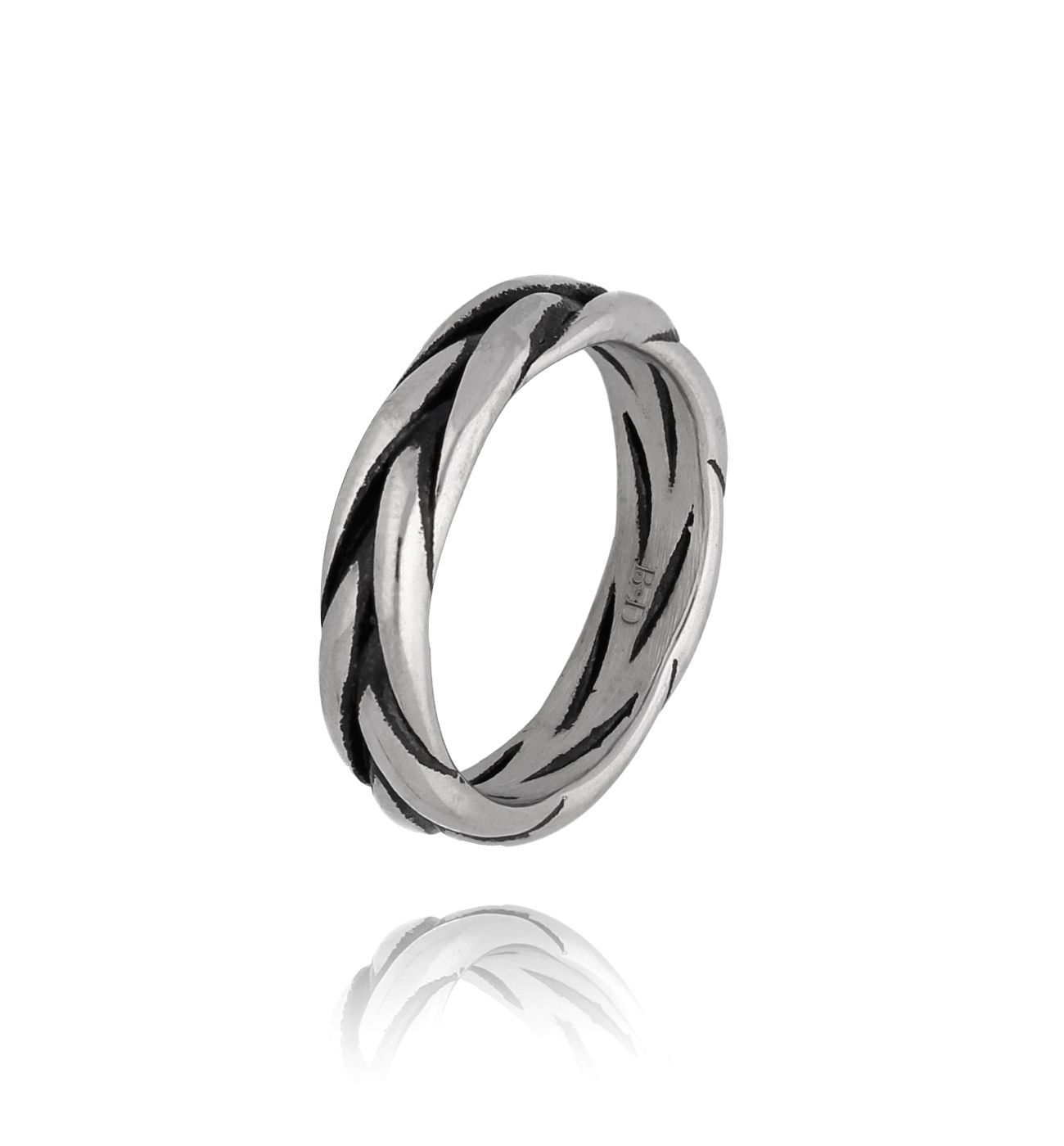 Pierścionek męski obrączka pleciona Kancha PMITC0022