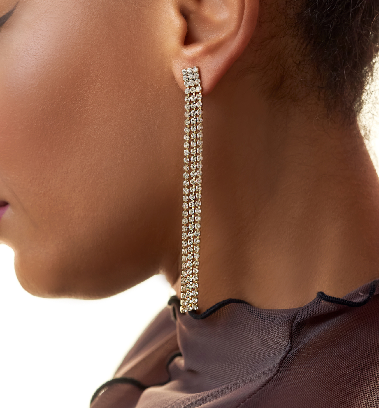 Kolczyki kryształowe transparentne Carnival - By Dziubeka