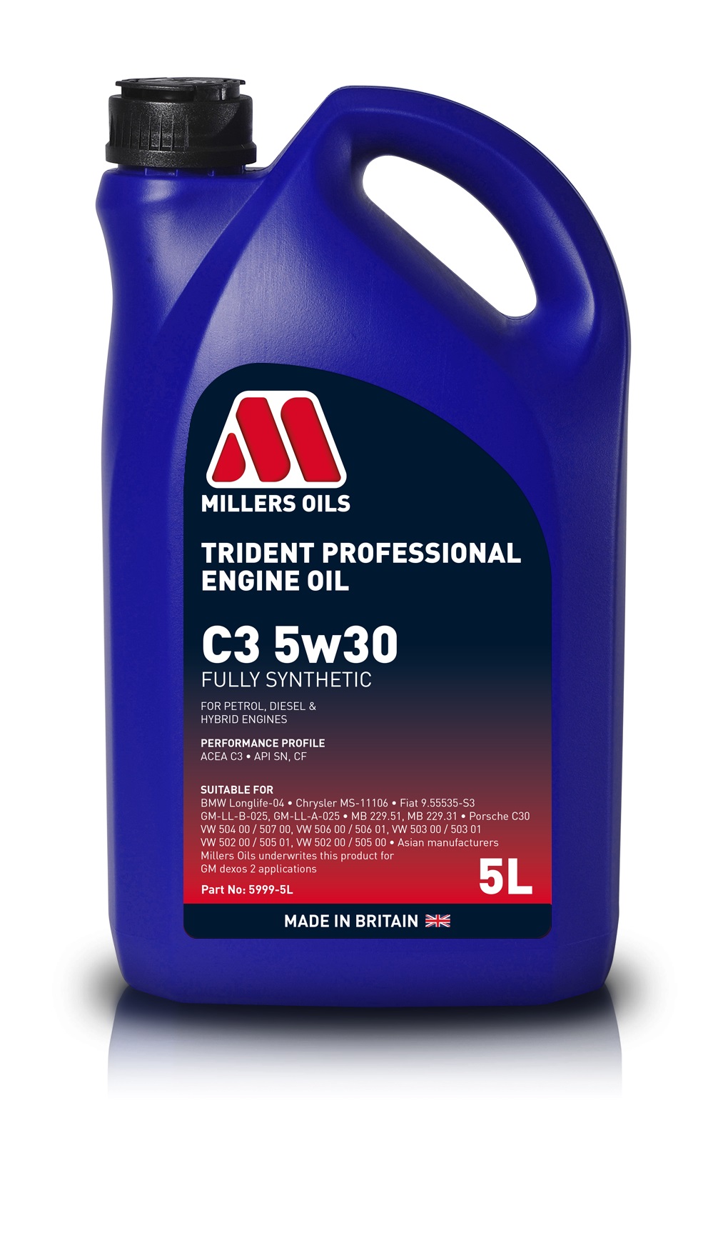 MILLERS TRIDENT PROFESSIONAL C3 5W30 5L - Petrostar