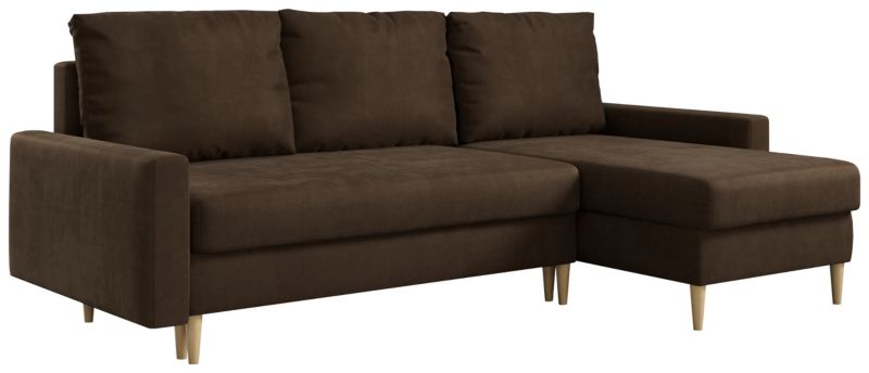 Narożnik MKS Meble LANG L uniwersalny brązowy welwet 1szt.