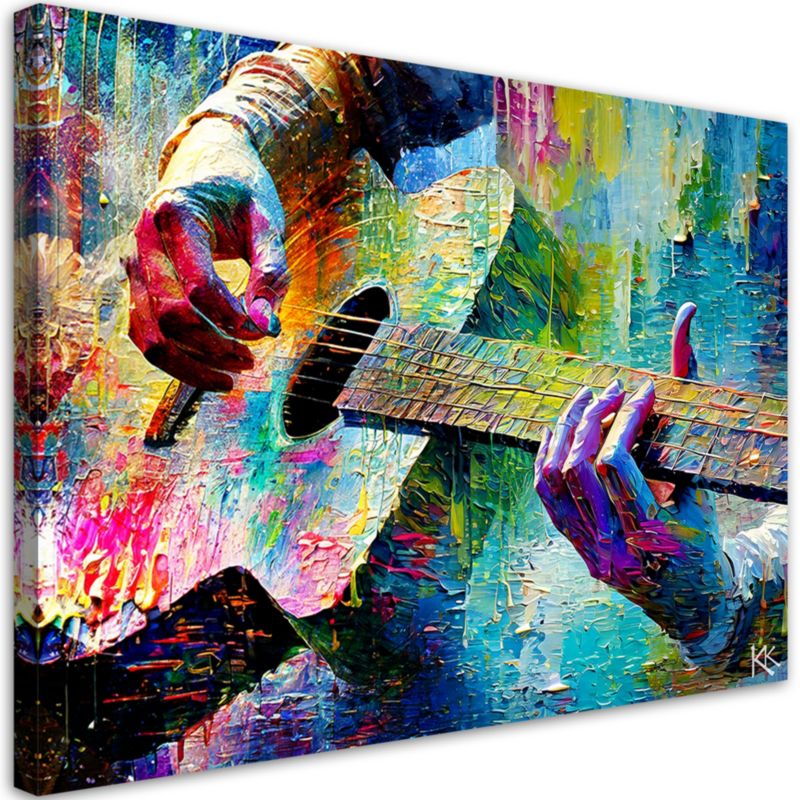 Obraz do sypialni salonu Feeby Gitara Muzyka Kolorowy 60x40 cm 1szt
