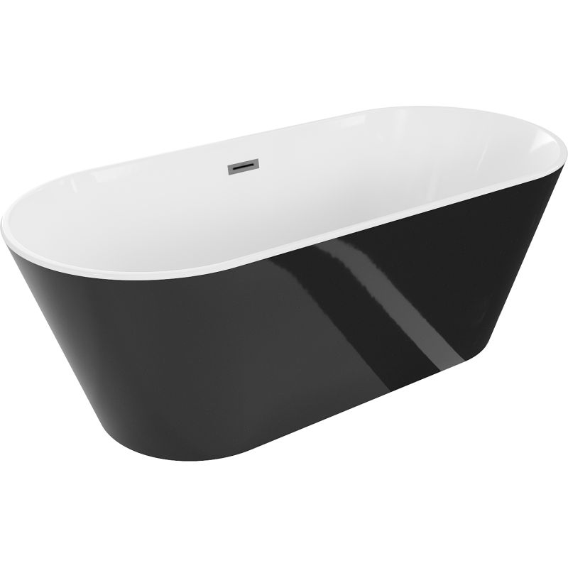 Wanna wolnostojąca Mexen Flavia biało-czarna 170x75 cm 1 szt.