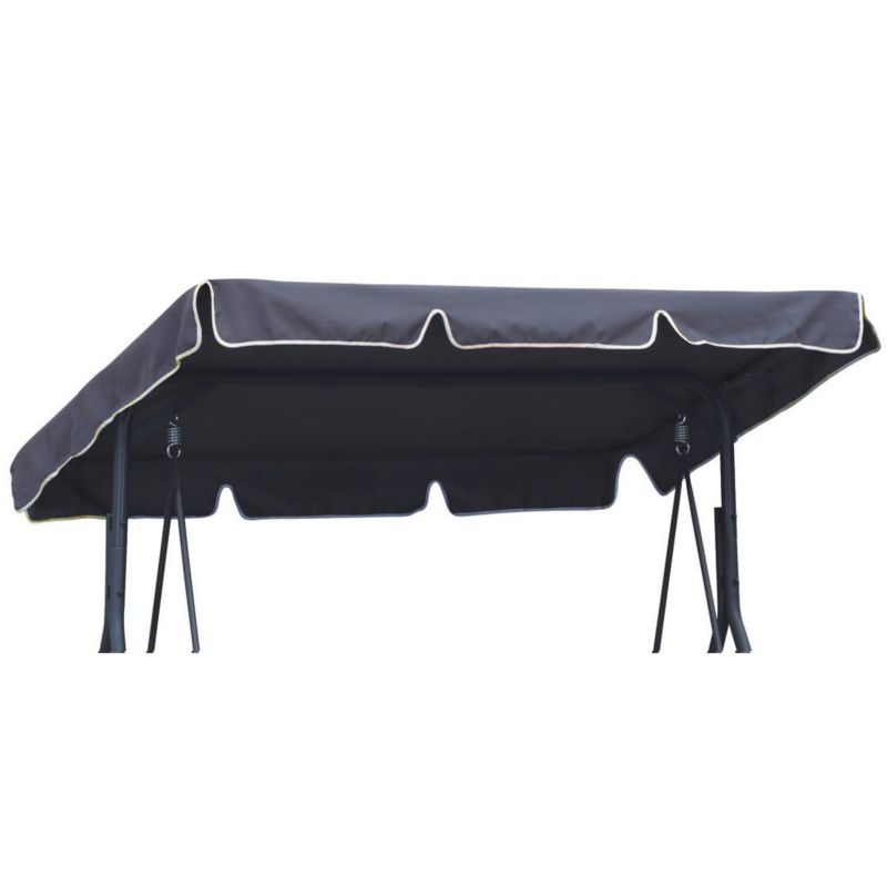 Daszek na huśtawkę ogrodową Ferocity 200x120 cm grafit 1 szt.