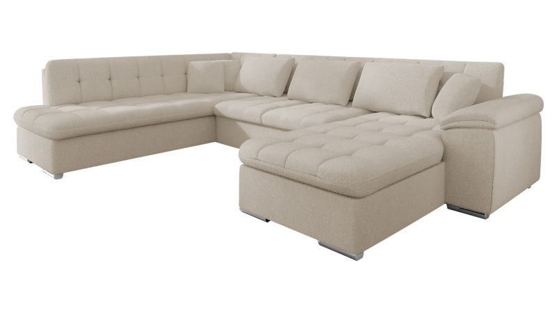 Narożnik MIRJAN 24 rozkładany Niko Bis Premium lewy jasnobeżowa bukla 1 szt.