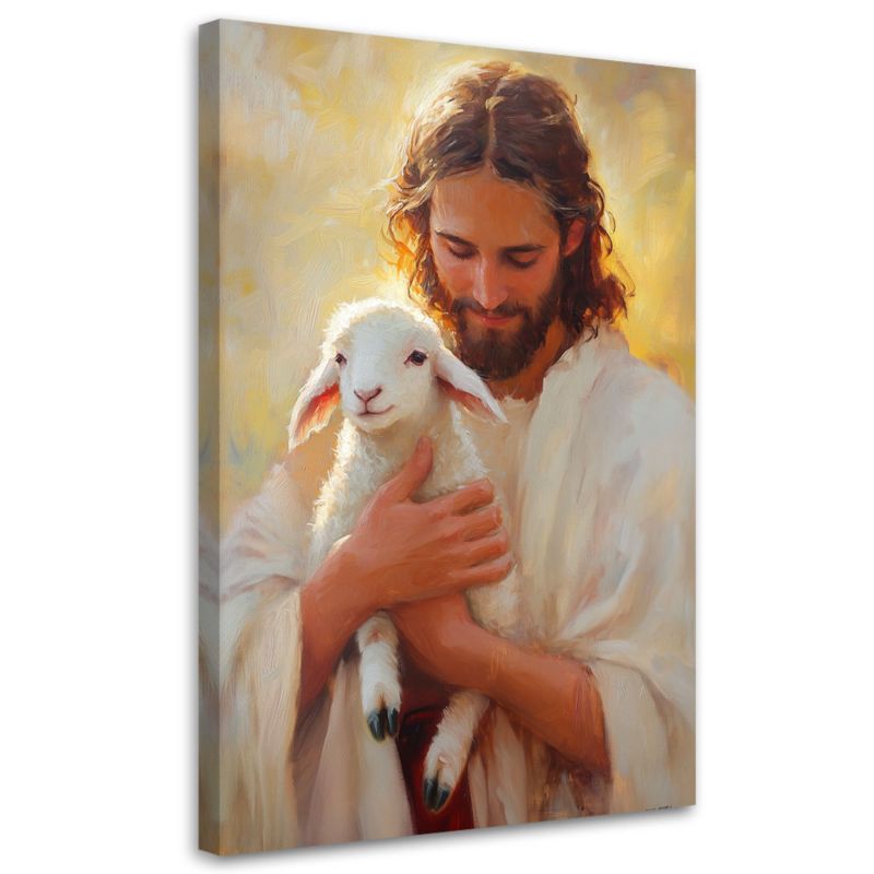 Obraz religijny Feeby Jezus z Barankiem Bożym 60x90cm 1szt