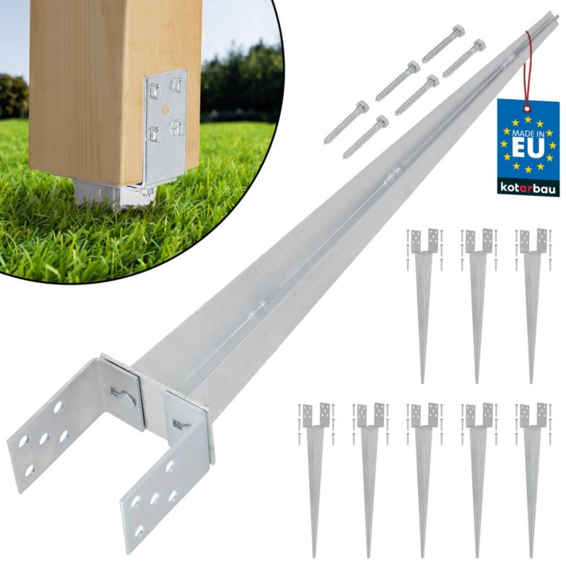 Podstaw słupa KOTARBAU regulowana wbijana 0-120 mm 8 szt.