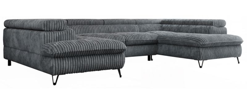 Narożnik MKS Meble PEDRO U uniwersalny szary sztruks 1szt.