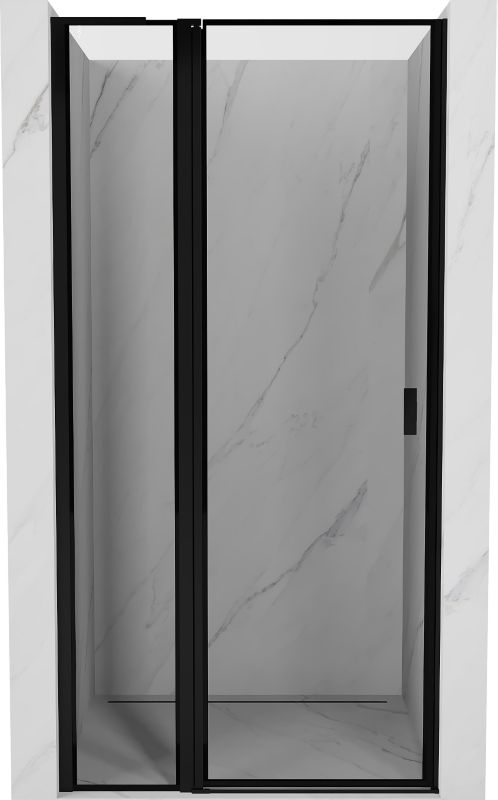 Drzwi prysznicowe Mexen Mist L czarne 95x200 cm lewostronne 1 szt