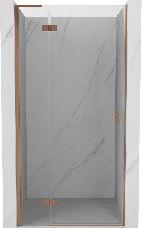 drzwi prysznicowe uchylne Mexen Mist-H L miedź szczotkowana 120x200 cm 1 szt