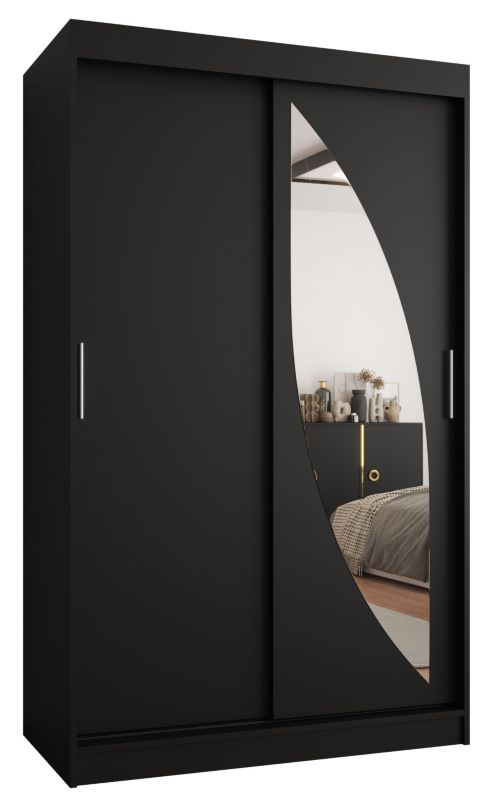 Szafa przesuwna Gardroba Abiks MILO 120 czarny mat 1 szt.