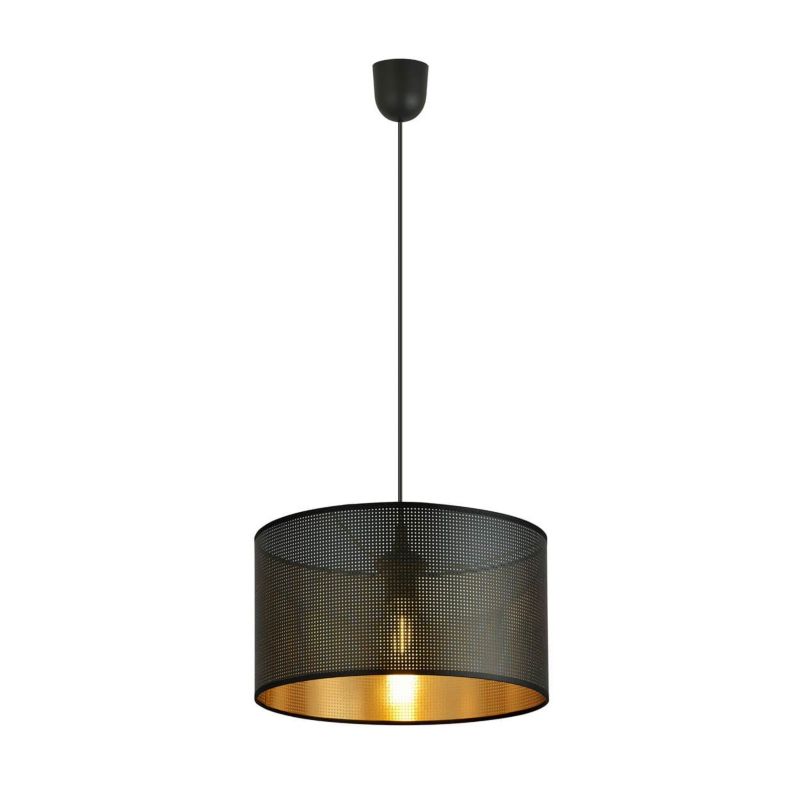 Lampa sufitowa Emibig Aston czarno-złota wym: 100 x 35 x 35 cm 1xE27 x 15W 1 szt.