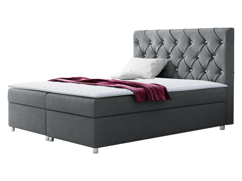 Łóżko kontynentalne MIRJAN 24 Roma 120x200 popielaty 1 szt.