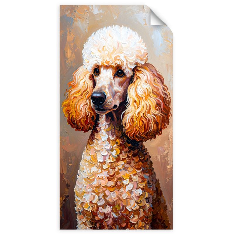 Plakaty samoprzylepne do salonu sypialni Feeby Pudel Pies Zwierzę 50x100cm 1szt