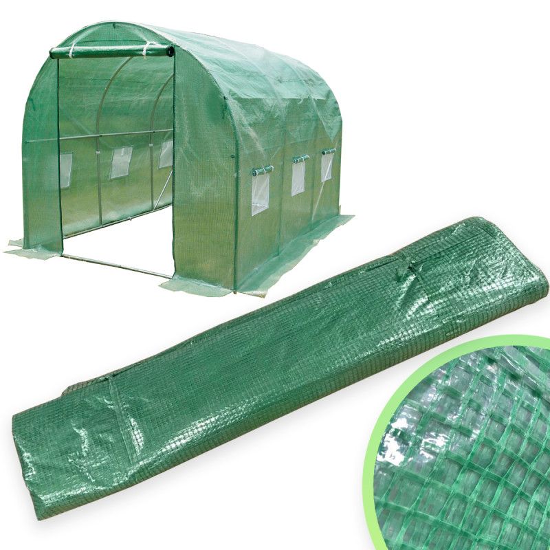 Pokrycie do Tunelu Ogrodowego 4iQ 2x3m Zielone UV 1szt.