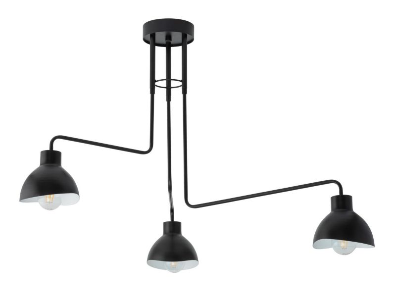 Lampa sufitowa wisząca Sigma Lighting Holi 1116 czarno-biała minimalistyczna 3xE27 x 1 szt.