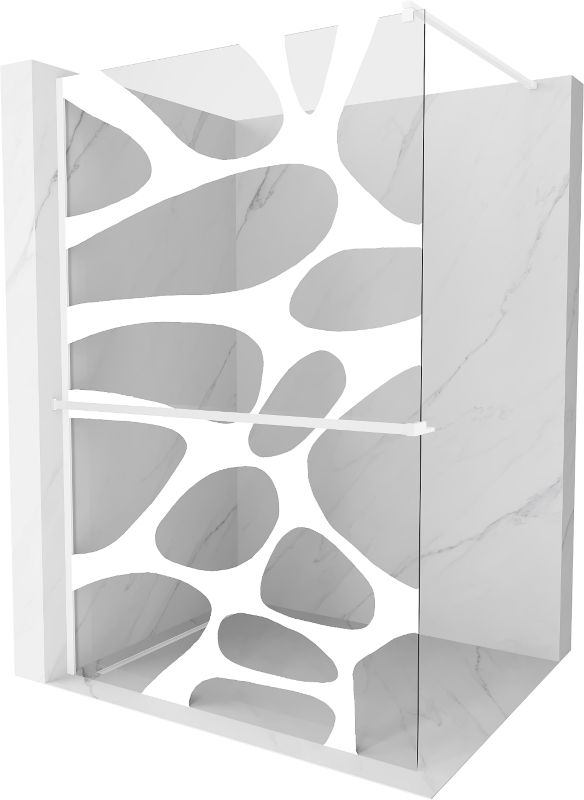 Ścianka prysznicowa Mexen Kioto+ biały wzór 110 x 200 cm 800-110-121-20-97 1 szt.