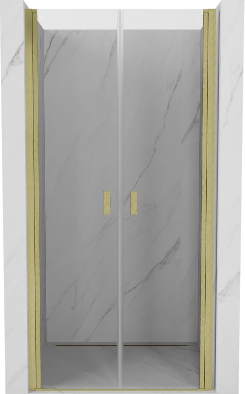Drzwi prysznicowe Mexen Mist złoty szczotkowany 80x200 cm 1 szt
