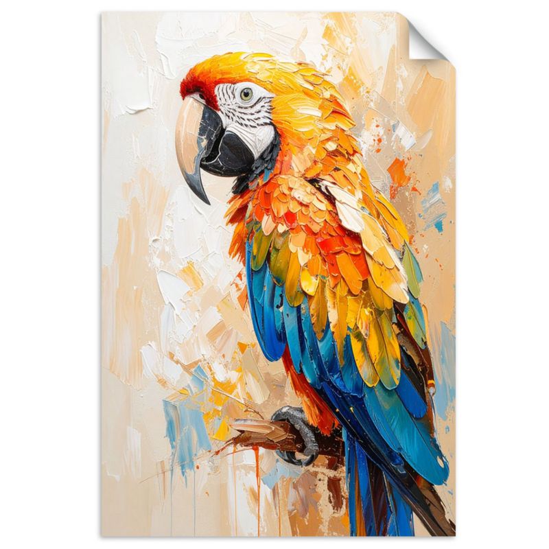 Naklejka na ścianę Feeby Kolorowa Papuga 90x130cm 1szt