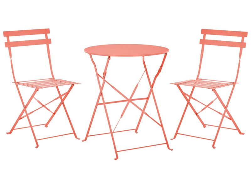 Zestaw mebli balkonowych Fiori Metal Koralowy 1 kpl