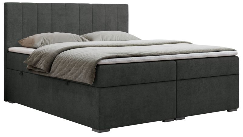 Łóżko kontynentalne MKS Meble LOPE 200x200 H3 ciemnoszary struktura 1szt.