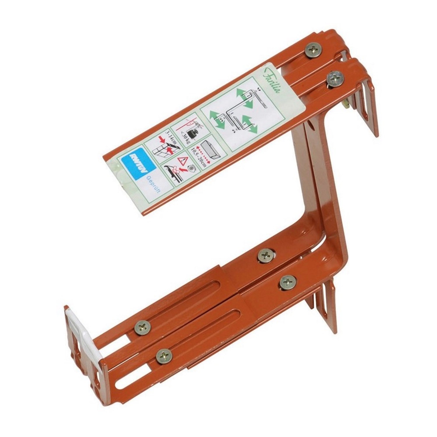 Uchwyt do skrzynki balkonowej Profi jasny brąz