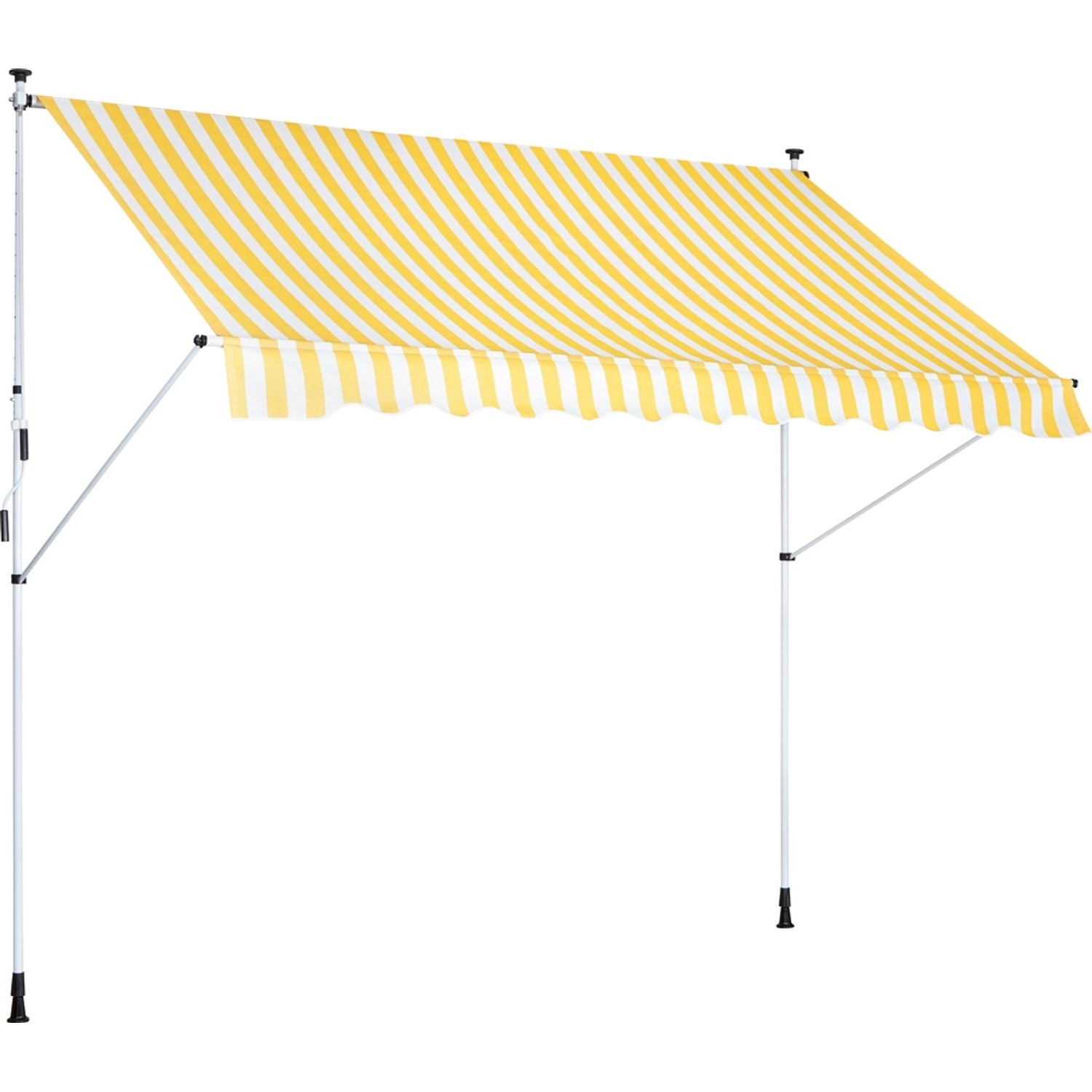 Markiza regulowana żółto-białe pasy - 2,95 x 1,5 m