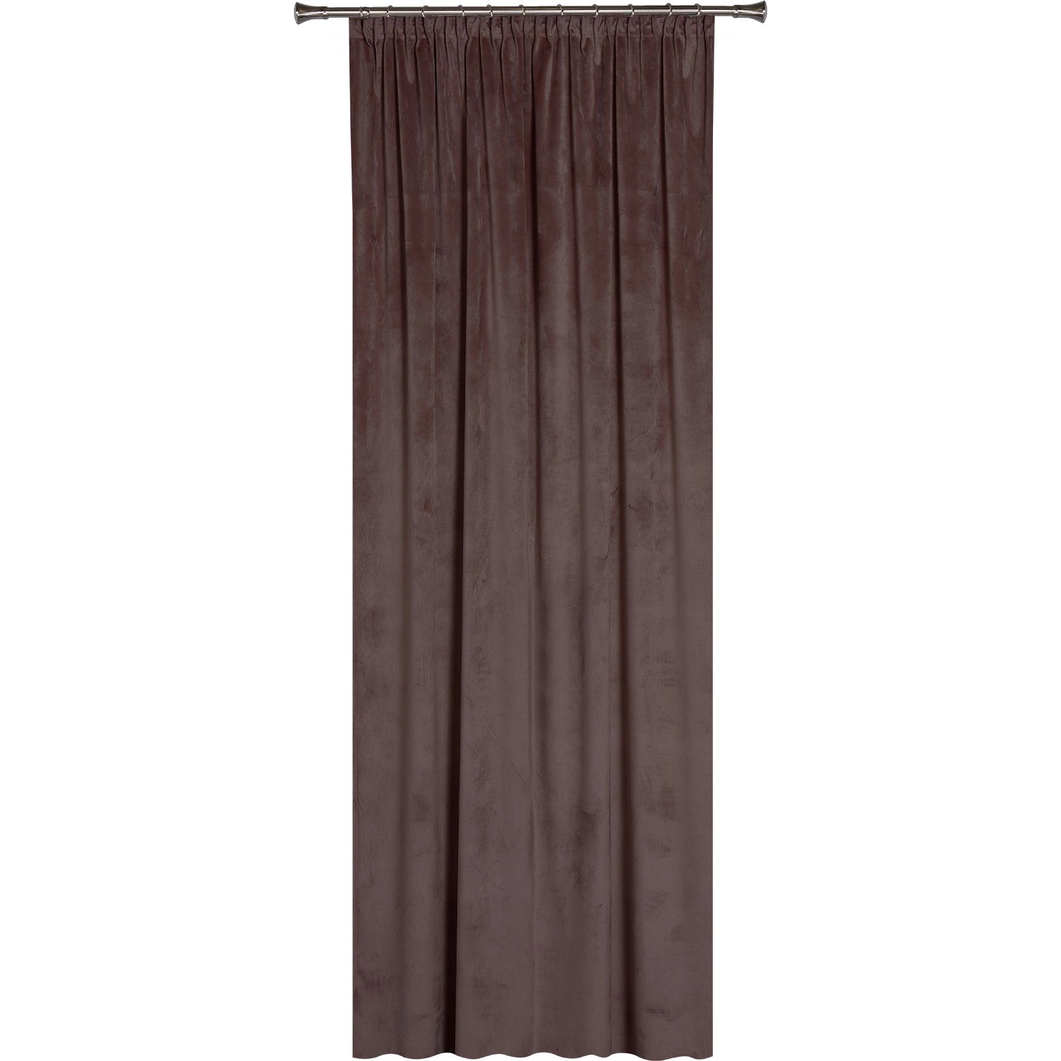 Zasłona VELUTTO na taśmie 140 cm x 260 cm brązowa